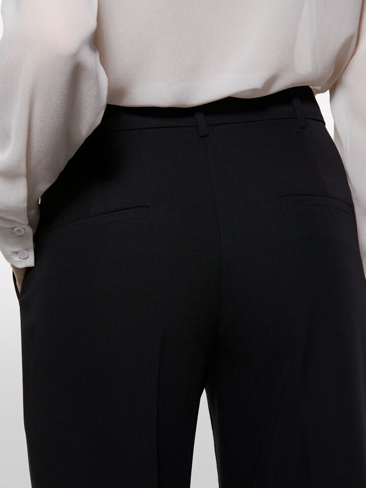 Pantalon palazzo noir - pantalons palazzo pour femme - Noir | Sisley image number 4